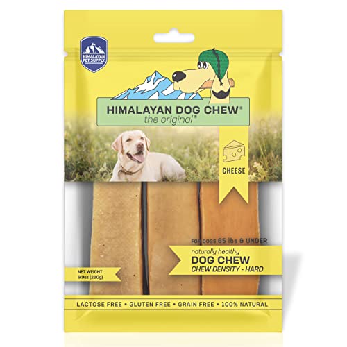 Himalayan Dog Chew Original Yak Cheese Dog Chews, 100% Natural, Long Lasting, Gluten Free, Healthy & Safe Dog Treats, Lactose & Grain Free, Protein Rich, Mixed Sizes, Dogs 65 Lbs & Smaller