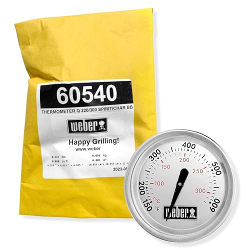 Weber 60540 Charcoal, Spirit, Q Grill Replacement Thermometer, 1-13/16' Diameter