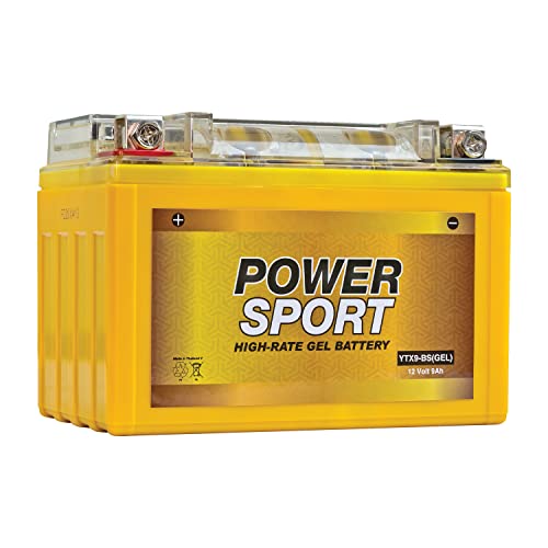 ExpertPower YTX9-BS(GEL) 12V 9AH 180 CCA Motorcycle Battery Replacement for CTX9, PTR9-BS, YTR9-BS, YTX9, GTX9-12B, ES-TX9