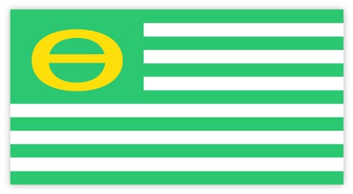 Ecology Flag Theta Sticker Decal 6' X 3'
