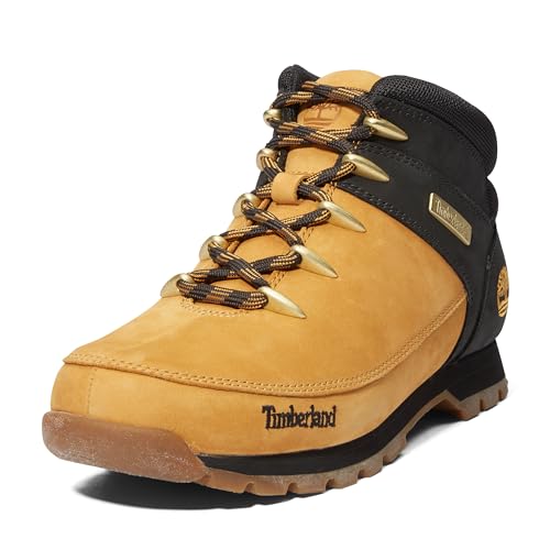 Timberland Men's Ankle Chukka Boots, Yellow Wheat Nubuck W Black, 45.5 EU