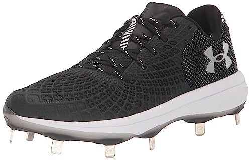 Under Armour Women's Glyde 2.0 MT, (001) Black/Black/Metallic Silver, 7, US