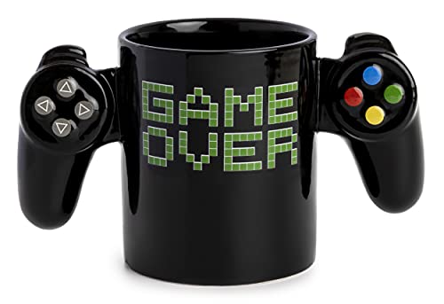 Paladone Game Over Coffee Mug - Video Game Controller Shaped Gaming Mugs - Fun Mug Gift for Gamers - 325 ml