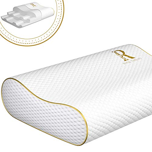 Royal Therapy Memory Foam Pillow, Queen Cervical Pillow for Neck Pain, Contour Pillow, Pillow for Neck and Shoulder Pain, Neck Pain Pillow, Side Sleeper Pillow for Shoulder Pain, Side Sleeping Pillow