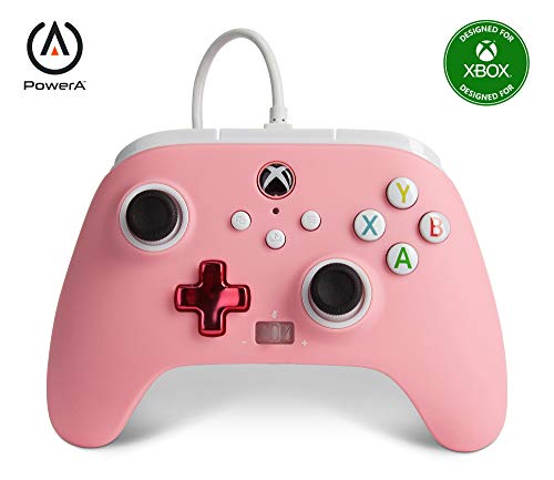 PowerA Enhanced Wired Controller for Xbox Series X|S - Pink, Officially Licensed for Xbox