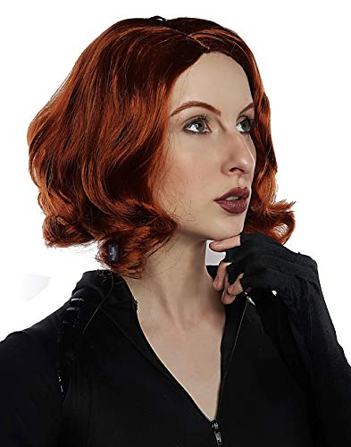 ALLAURA - Avenging Widow Wig Costume For Women Dana Scully Wig Cosplay Red Wigs Auburn Chess Queen Ginger Wig Widow Costume