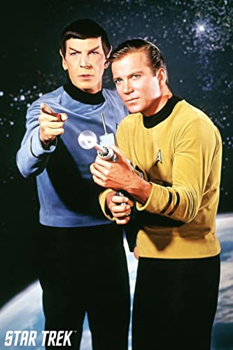 Buyartforless Star Trek - Kirk and Spock 1958 36x24 Science Fiction Spirk Art Print Poster, Multicolor