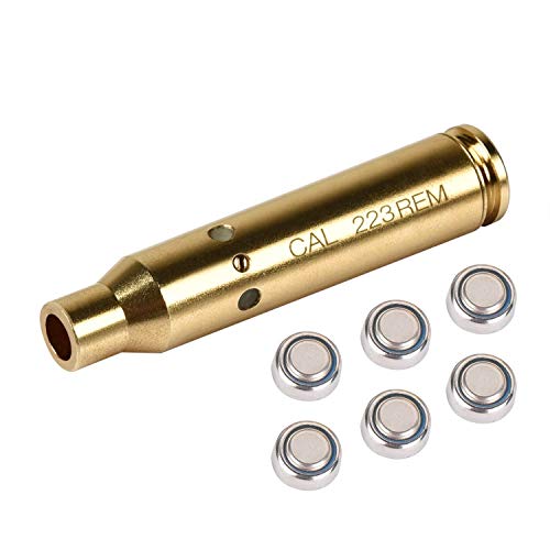 MidTen Bore Sight CAL Red Dot Boresighter for 223 5.56mm Rem Gauge with Two Sets of Batteries