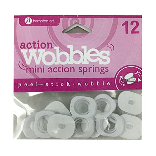 Hampton Art Action Wobbles Mini 12 Pieces, Action Wobbler, Wobble Kit, Wobblers for Card Making, Craft Springs, Action Wobblers for Cards, Action Wobble Springs