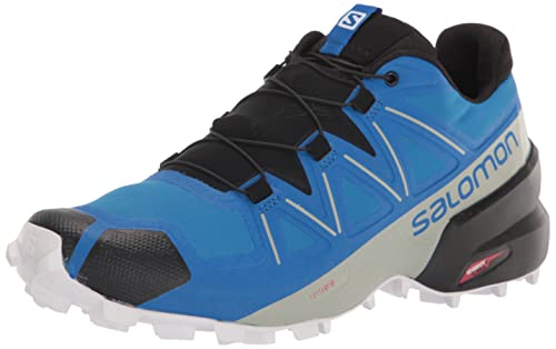 Salomon Speedcross 5 Trail Running Shoes for Men, Skydiver/Black/White, 10