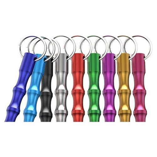 Autrl Tactical Sticks Keychain Portable Glass Breaker Aluminum Short Stick with Keyring Gift for Women and Men (9pcs)