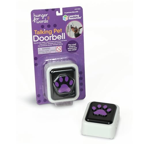Hunger for Words Talking Pet Doorbell - 1 Piece Doorbell for Dogs, Doggie Doorbell, Perfect for Dog Potty Training, Talking Dog Buttons