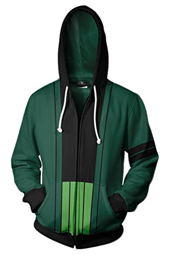 UU-Style Roronoa Cosplay Costume Jolly Rogers Hoodies Sweatshirt Jacket Coat Outfits Halloween Party Suit Adult Men Women Green