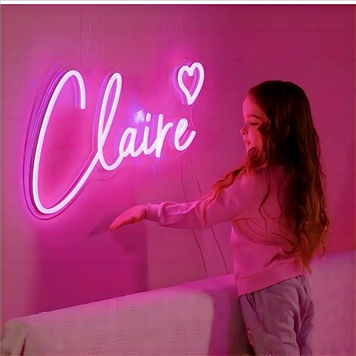 Custom Neon Signs,Personalized Large Led Neon Lights Sign, Neon Sign Customizable for Wedding Wall Decor Bedroom Birthday Party Bar Shop Logo Custom Name Neon (Optional 10' to 60')