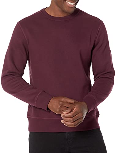 Amazon Essentials Men's Fleece Crewneck Sweatshirt (Available in Big & Tall), Burgundy, Large