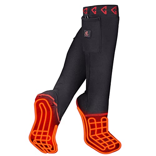 Gerbing 7V Battery Heated Socks, Unisex, Rechargeable Foot Warmer Sock Liners for Hunting, Fishing, Skiing, Camping XXL