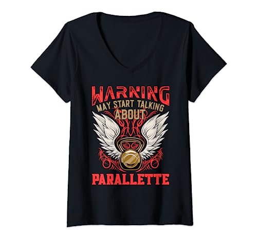 Parallette Funny Workout Humor Gym Fitness Health V-Neck T-Shirt