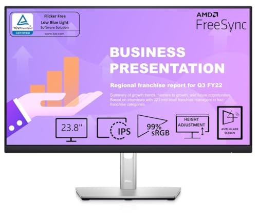 Dell 24 Monitor - P2422HE - Full HD 1080p, IPS Technology, USB-C Hub Monitor with Comfortview Plus,Black