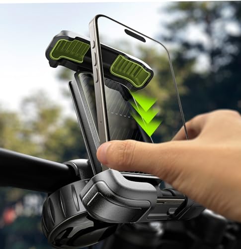 LISEN Bike Phone Holder, [2024 Upgrade] Motorcycle Phone Mount, Bicycle Phone Holder, Handlebar Phone Mount, iPhone Bike Mount, Bike Accessories, Bicycle Accessories for iPhone All 4.7-7' Phone