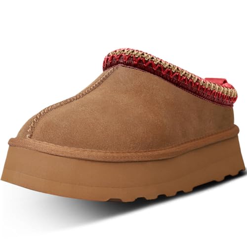 LANSGELING Platform Slippers Mini Boots for Women Fleece Lined Boots Platform Boots Anti-Slip Snow Platform Slippers for Women Outdoor
