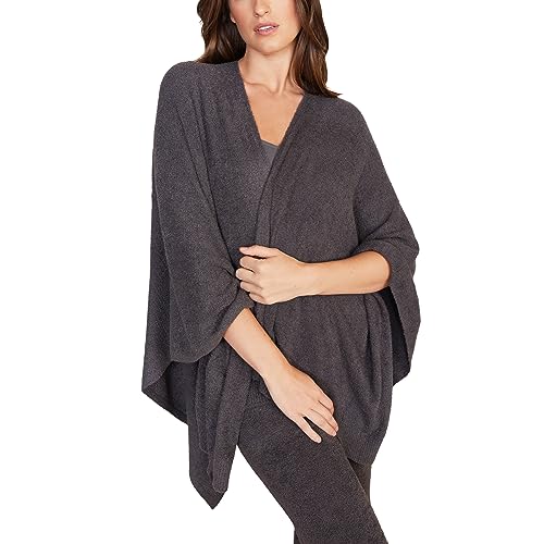 Barefoot Dreams CozyChic Lite Heathered Weekend Wrap, Carbon, One Size