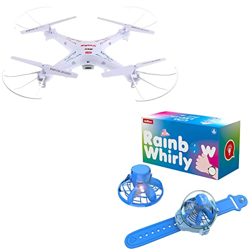 Cheerwing Syma X5C-1 RC Quadcopter Drone with Camera & U76 Mini UFO Drone for Kids One Key RC Watch Control Easy to Operate for Beginners