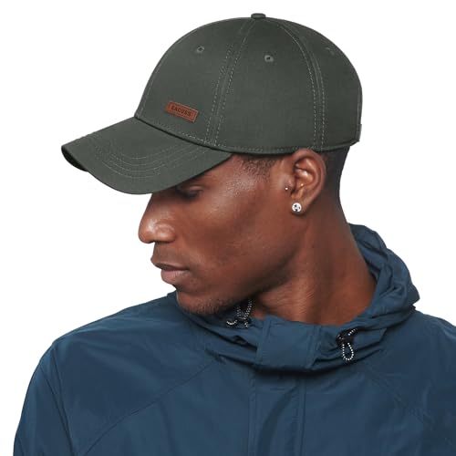 CACUSS Men's Cotton Dad Hat Classic Baseball Cap with Adjustable Buckle Closure,Golf Cap(Olive Green)
