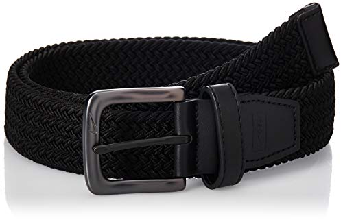 Nike Men's G-Flex Woven Stretch Golf Belt, Black, Medium