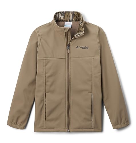 Columbia Youth Boys PHG Ascender Softshell Jacket, Flax/MO Bottomland, X-Large