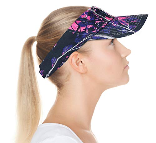 Muddy Girl Pink Hunting Camo Visor Cap Womans Hat with Wicking Sweatband Moonshine Apparel