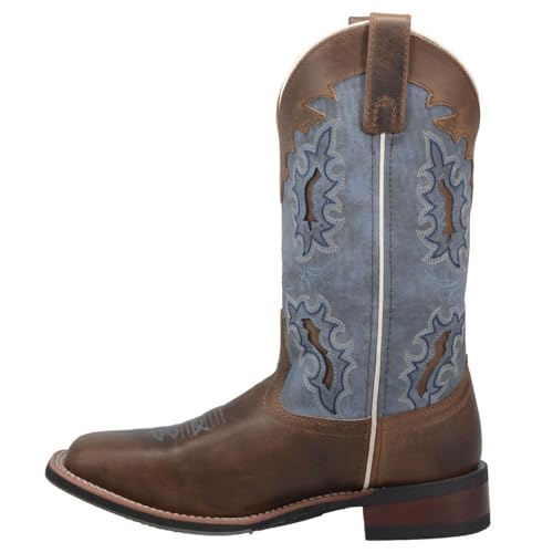 Laredo Women's Isla Western Boot, Tan/Blue, 8 M US