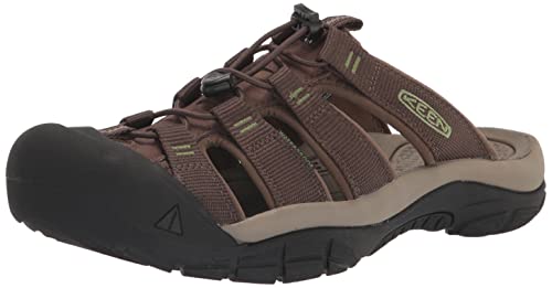 KEEN Men's Newport Closed Toe Slip On Slide Sandals, Canteen/Campsite, 11.5