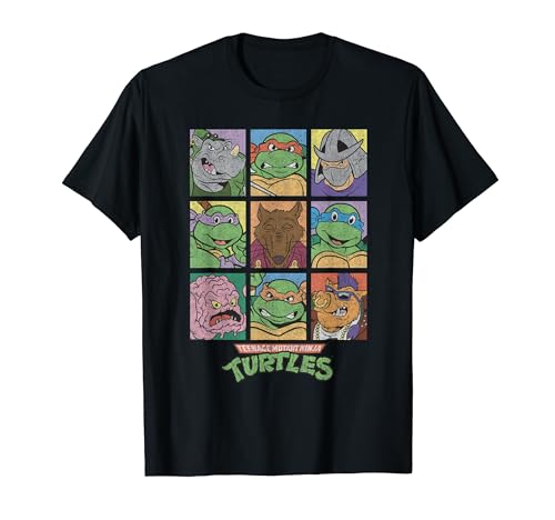 Retro TMNT Villains & Heroes Grid T-Shirt T-Shirt