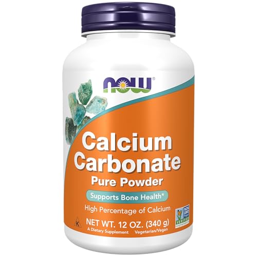 NOW Supplements, Calcium Carbonate Powder, High Percentage of Calcium, Supports Bone Health*, 12-Ounce