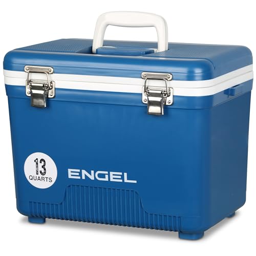 Engel UC13 13qt Leak-Proof, Air Tight, Drybox Cooler and Small Hard Shell Lunchbox for Men and Women in Elemental Blue