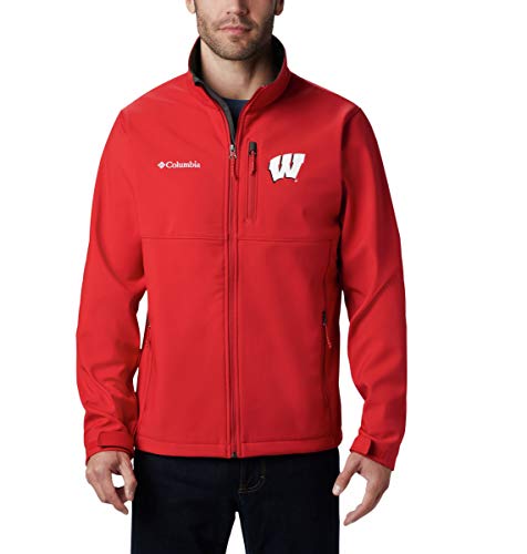 Columbia Men's Collegiate Ascender Softshell Jacket, WIS - Intense Red, X-Large