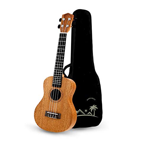 POMAIKAI Concert Ukulele Mahogany 23 inch Beginners Starter Kit Small Hawaiian Guitar Ukeleles for Beginners Adults with Gig Bag