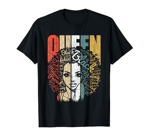 Juneteenth Shirts Women Black History Black Queen Educated T-Shirt