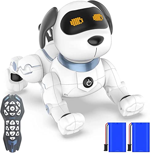 OKK Remote Control Robot Dog Toy for Kids, Programmable Smart RC Puppy, Interactive Voice & Dancing, Electronic Pets Gift