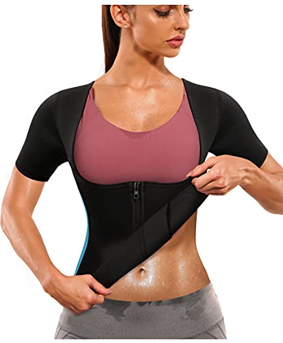 Gotoly Women's Neoprene Sauna Vest with Sleeves Gym Hot Sweat Suit