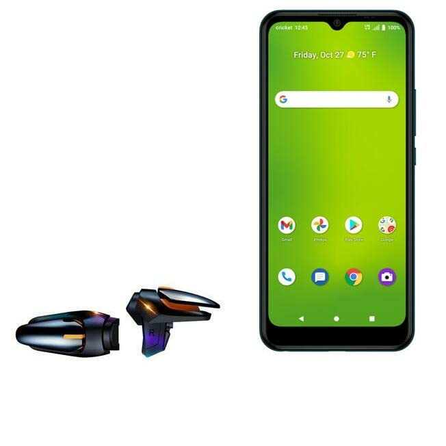 BoxWave Gaming Gear Compatible With Cricket Splendor - Touchscreen QuickTrigger Auto, Trigger Buttons Autofire Gaming Mobile FPS - Jet Black