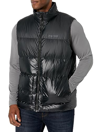 MARMOT Men's Guides Down Vest | Winter Puffy Vest for Men for Skiing, Camping, Hiking in Snow and Cold Conditions, Black, Medium