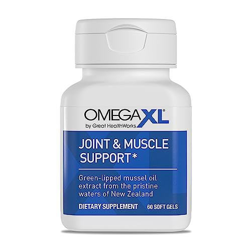 OmegaXL Joint Support Supplement, for Relief - Natural Muscle Support, Green Lipped Mussel Oil, Soft Gel Pills, Drug-Free, 60 Count