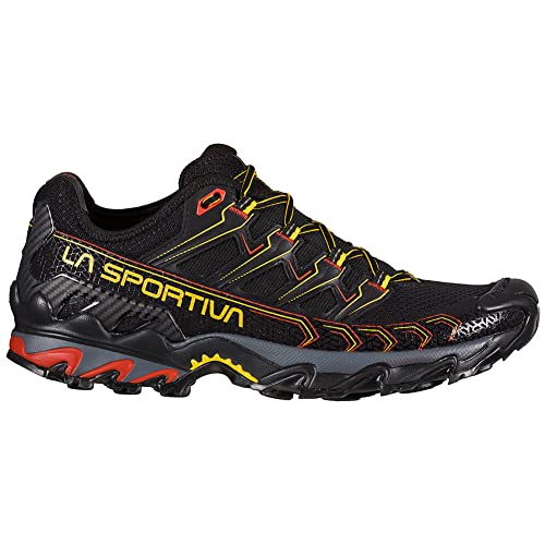 La Sportiva Mens Ultra Raptor II Trail Running Shoes, Black/Yellow, 10.5