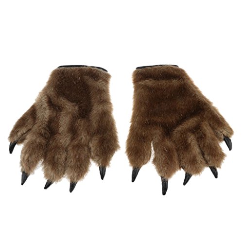 EBTOYS Hairy Hands Animal Paw Gloves Werewolf Wolf Bear Monster Costume Accessories