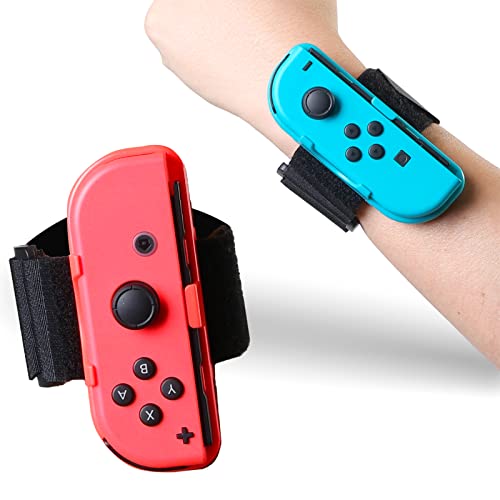 ECHZOVE Leg Strap for Nintendo Switch Sports,Wrist Band Compatible with Switch, Adjustable Leg Strap Compatible with Switch Ring Fit Adventure and Wrist Band for Switch Just Dance - 0.98ft and 1.97ft