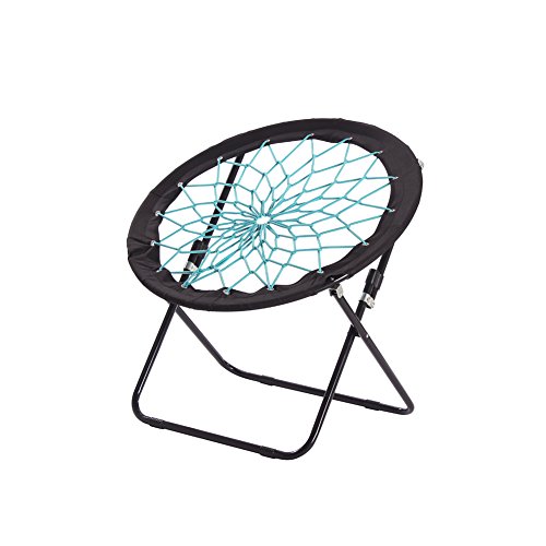 CampLand Bunjo Bungee Dish Chair Folding Relax Fun Chair for Room Garden Dorm Rooms and Lounging in Living Rooms, and Bed Rooms