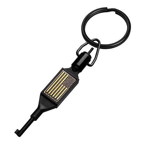 JOTOVO Flat Swivel Handcuff Key, Universal Cuff Key with Detachable Keyring Fits for Standard Series of Hand Cuff, Black