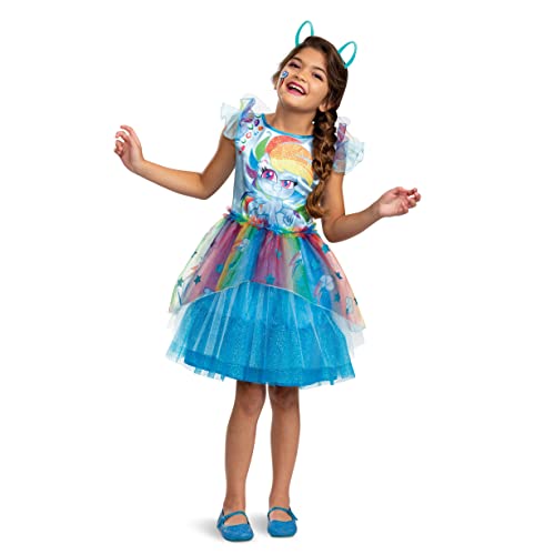 Rainbow Dash Costume for Girls, Official My Little Pony Deluxe Kids Character Dress Outfit, Child Size Extra Small (3T-4T)