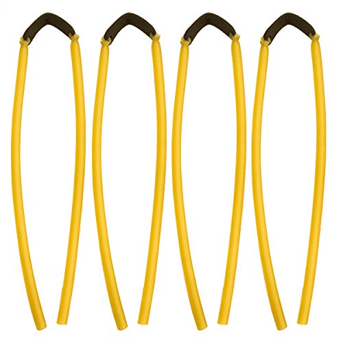 GM&BW 4 Slingshot Replacement Band Sets,Heavy Duty Elastic Rubber Bands, Compatible with Catapult from Trumark,Daisy,Barnett,Marksman;Suitable for All Wrist Rocket Insert-Yoke-into-Tube Hunting Style